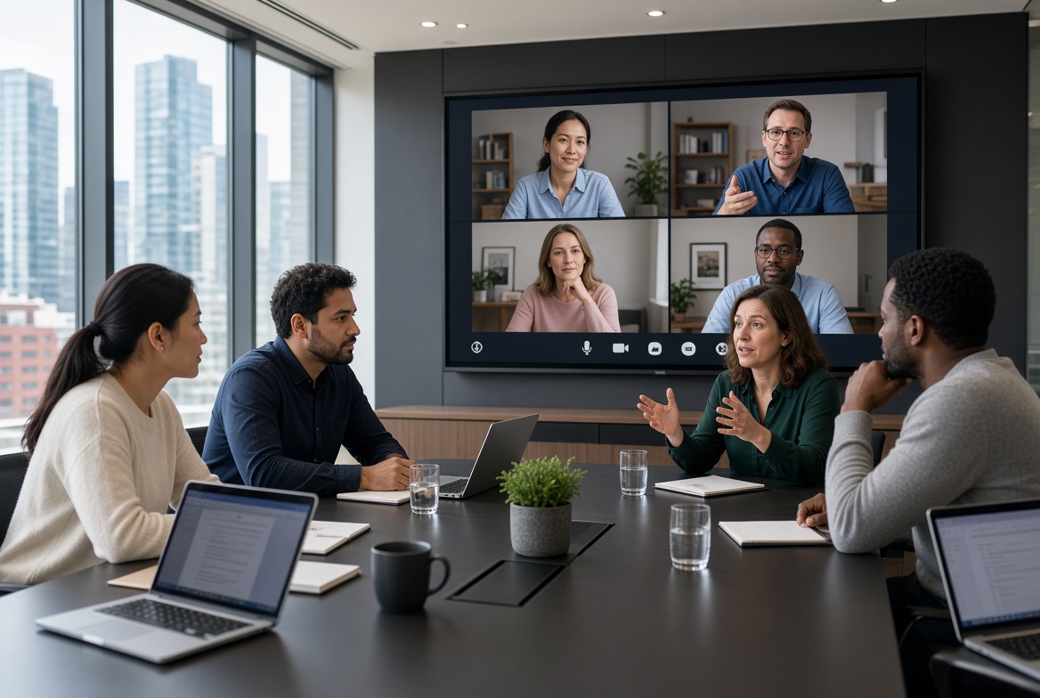 Hybrid team meeting